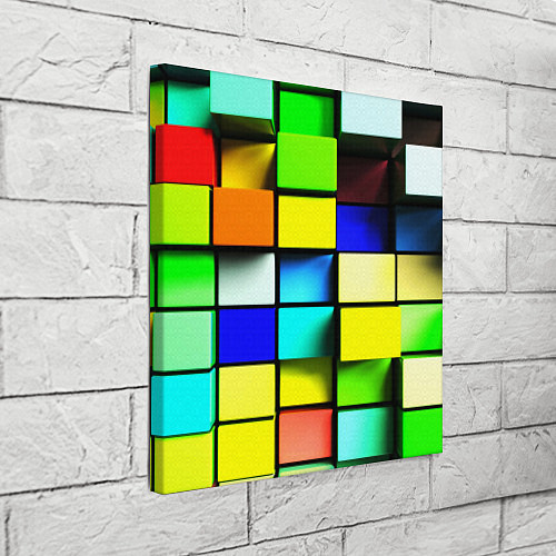 Картина квадратная Оптические кубы / 3D-принт – фото 3
