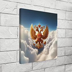 Холст квадратный Герб России в облаках, цвет: 3D-принт — фото 2