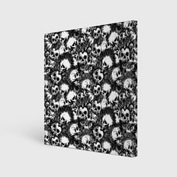 Холст квадратный Панк черепа, цвет: 3D-принт