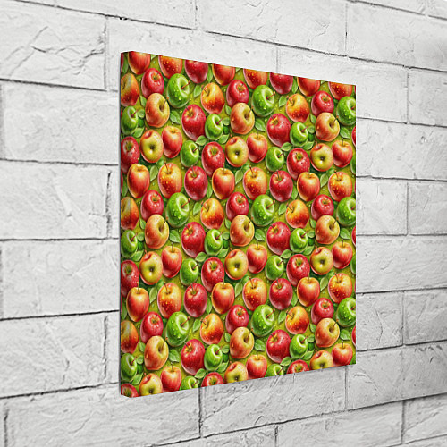 Картина квадратная Ароматные сочные яблоки / 3D-принт – фото 3