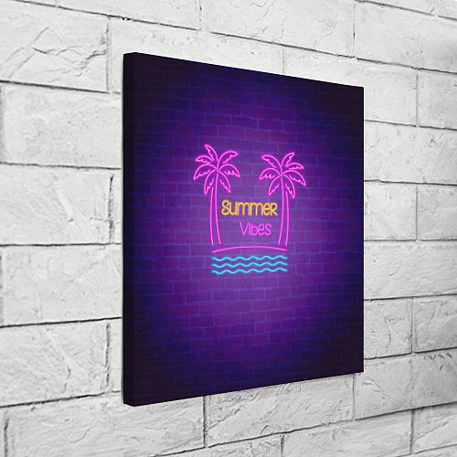 Картина квадратная Неоновые пальмы summer vibes / 3D-принт – фото 3