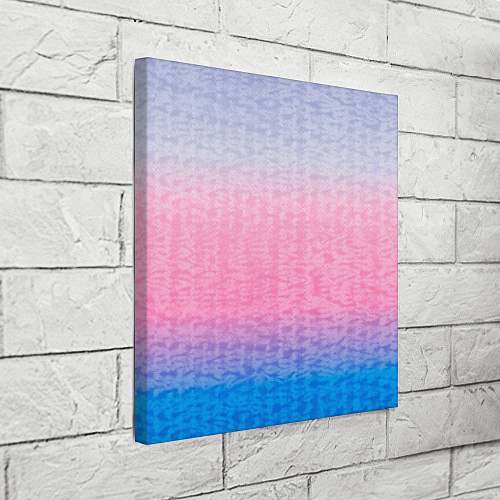 Картина квадратная Tie-dye color gradient: pink-blue / 3D-принт – фото 3