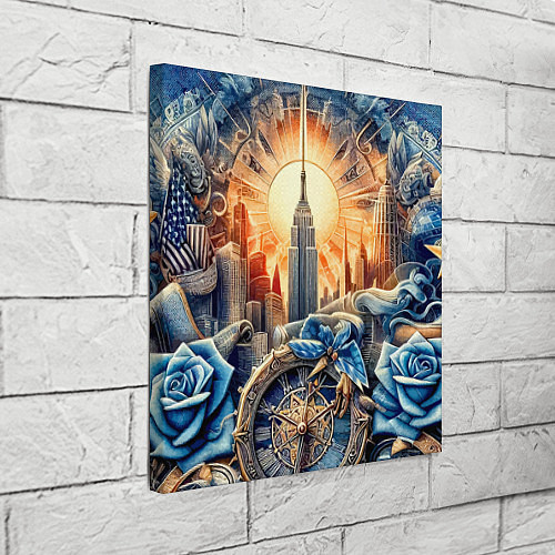 Картина квадратная American collage - ai art / 3D-принт – фото 3