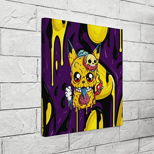 Картина квадратная Зомби Пикачу и желтые пятна / 3D-принт – фото 3