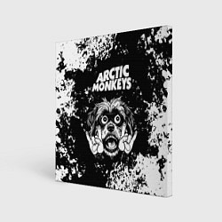 Холст квадратный Arctic Monkeys рок пес, цвет: 3D-принт