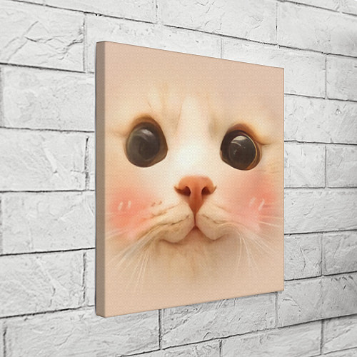 Картина квадратная Кот с большими глазами - big picture / 3D-принт – фото 3