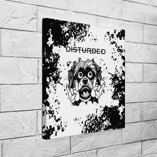 Картина квадратная Disturbed - рок пес / 3D-принт – фото 3