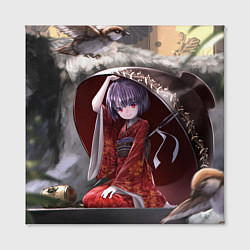Холст квадратный Touhou Project Симмёмару Сукуна, цвет: 3D-принт — фото 2