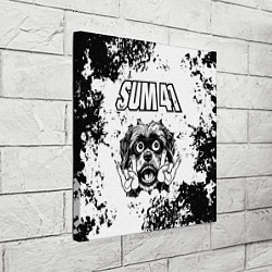 Холст квадратный Sum41 - рок пес, цвет: 3D-принт — фото 2