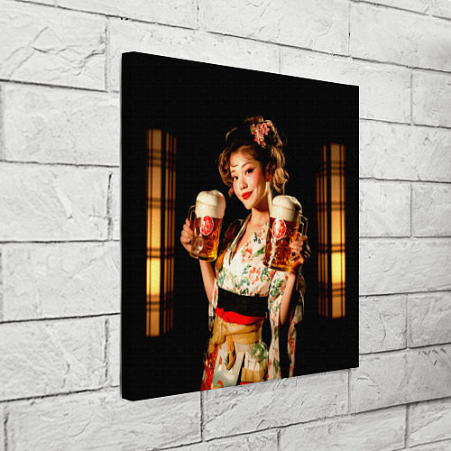 Картина квадратная Японское пиво / 3D-принт – фото 3