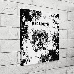 Холст квадратный Megadeth - рок пес, цвет: 3D-принт — фото 2