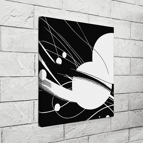 Картина квадратная Black and white vanguard abstraction - ai art fant / 3D-принт – фото 3