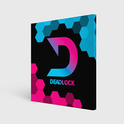 Холст квадратный Deadlock - neon gradient, цвет: 3D-принт
