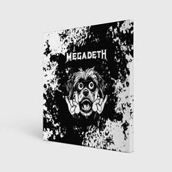 Холст квадратный Megadeth рок пес, цвет: 3D-принт