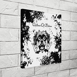 Холст квадратный Children of Bodom - рок пес, цвет: 3D-принт — фото 2