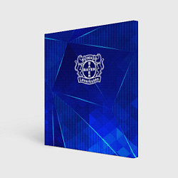 Холст квадратный Bayer 04 blue poly, цвет: 3D-принт