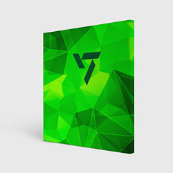 Холст квадратный Seventeen green poly, цвет: 3D-принт