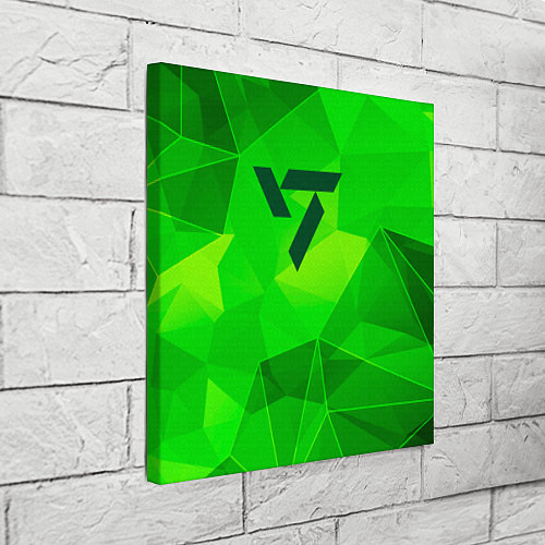 Картина квадратная Seventeen green poly / 3D-принт – фото 3