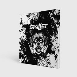 Холст квадратный Skillet рок пес, цвет: 3D-принт