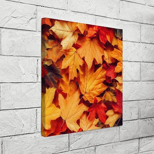 Картина квадратная Осенние кленовые листья / 3D-принт – фото 3
