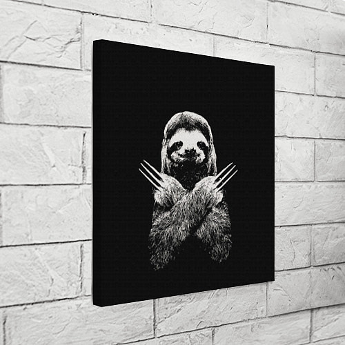 Картина квадратная Ленивец росомаха / 3D-принт – фото 3