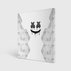 Холст квадратный Marshmello white poly, цвет: 3D-принт