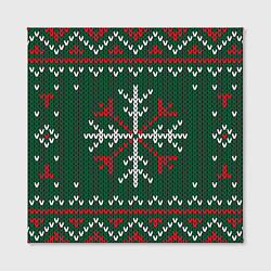 Холст квадратный Knitted Snowflake Pattern, цвет: 3D-принт — фото 2