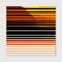 Холст квадратный Разноцветные вертикальные линии, цвет: 3D-принт — фото 2