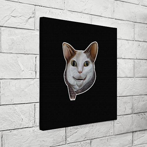 Картина квадратная Кот - Бу испугался мем / 3D-принт – фото 3
