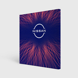 Холст квадратный Nissan red energy, цвет: 3D-принт