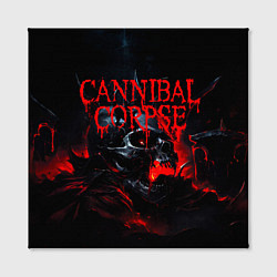 Холст квадратный Cannibal Corpse кровавый череп, цвет: 3D-принт — фото 2