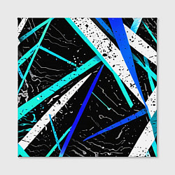 Холст квадратный Разноцветные праздничные линии, цвет: 3D-принт — фото 2