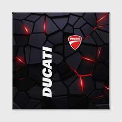 Холст квадратный Ducati - плиты с эффектом свечения, цвет: 3D-принт — фото 2