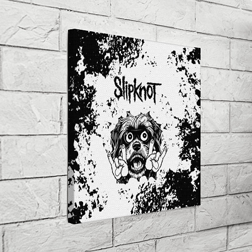 Картина квадратная Slipknot - рок пес / 3D-принт – фото 3