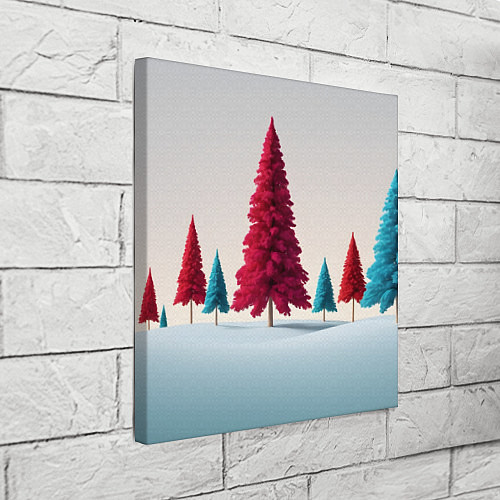 Картина квадратная Новогодний минимализм / 3D-принт – фото 3