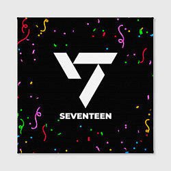 Холст квадратный Seventeen конфети, цвет: 3D-принт — фото 2