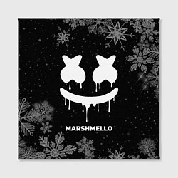 Холст квадратный Снежный Marshmello, цвет: 3D-принт — фото 2