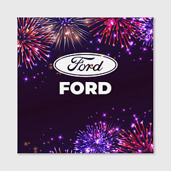 Холст квадратный Праздничный Ford, цвет: 3D-принт — фото 2