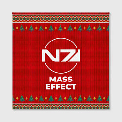 Холст квадратный Mass Effect new year, цвет: 3D-принт — фото 2