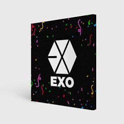 Холст квадратный Exo конфети, цвет: 3D-принт