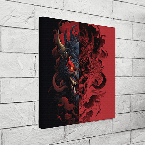 Картина квадратная Японский демон Они / 3D-принт – фото 3