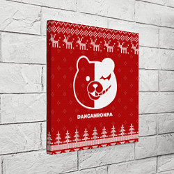 Холст квадратный Новогодний Danganronpa с оленями, цвет: 3D-принт — фото 2