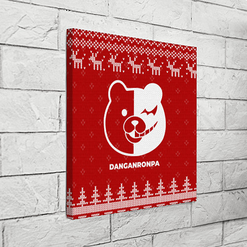 Картина квадратная Новогодний Danganronpa с оленями / 3D-принт – фото 3