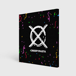 Холст квадратный CreepyPasta конфети, цвет: 3D-принт