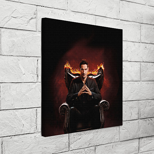 Картина квадратная Люцифер на стуле / 3D-принт – фото 3