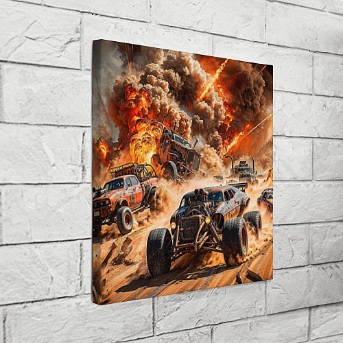 Картина квадратная Mad Max - explosion cars / 3D-принт – фото 3
