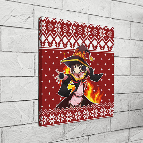 Картина квадратная Мегумин свитер новогодний / 3D-принт – фото 3