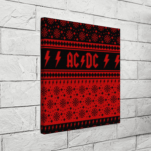 Картина квадратная ACDC christmas sweater / 3D-принт – фото 3