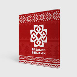 Холст квадратный Новогодний Breaking Benjamin, цвет: 3D-принт