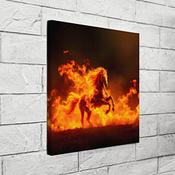 Холст квадратный Огненная лошадь, цвет: 3D-принт — фото 2